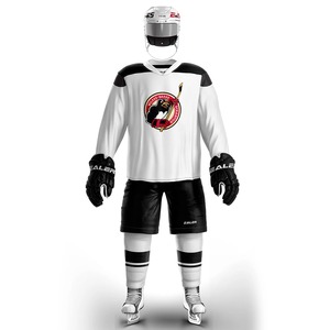 Uniformes de Hockey sobre Hielo Impresos Digitalmente Personalizados de Alta Calidad, Tela de Poliéster Ligera, Secado Rápido, Ecológicos, Transpirables, 3D - Product Image 4