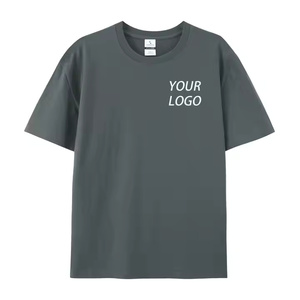 เสื้อยืดผ้าฝ้าย100% วินเทจรุ่นสั้นสำหรับผู้ชายพิมพ์ลายไหล่ปล่อยลงสีพื้นความยาวกลางเอวหน้าเรียบลำลอง - Product Image 5