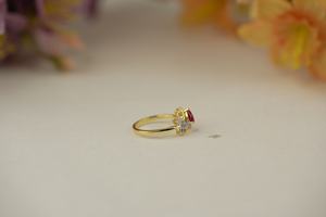 Bague de fiançailles et de mariage pour femme en diamant de laboratoire de qualité supérieure, taille baguette et poire, VS1, certifiée IGI, or, or rose, argent, tendance - Product Image 2