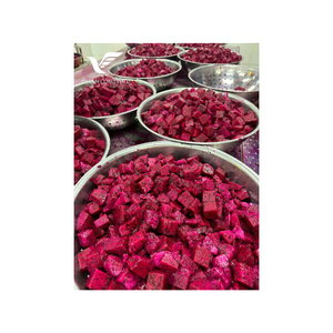 Vente en gros de cubes de fruit du dragon congelés saveur sucrée naturelle IQF origine vietnamienne prêt à boire fabricants de snacks pour desserts - Product Image 1