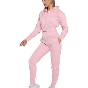 New Arrival Best Style <b>Women</b> Crop Top Tracksuit <b>Set</b> High Quality <b>Women</b> Crop Top Tracksuit <b>Set</b> For Sale - Product Image 2
