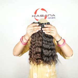 Extensions de cheveux à vague profonde vierges indiennes non traitées alignées sur les cuticules Tressage de cheveux humains de haute qualité Curl Natural Wave Chemical - Product Image 6