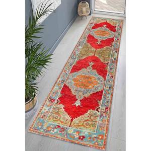 พรมเชนิลล์ลายดอกไม้: สไตล์ตุรกีโบราณ พรมสีน้ำเงิน - Product Image 5