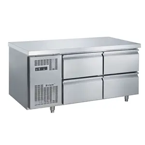201/304 서랍 냉동고 작업 벤치 카운터 테이블 탑 냉장고 상업용 스테인레스 스틸 캐비닛 냉각기