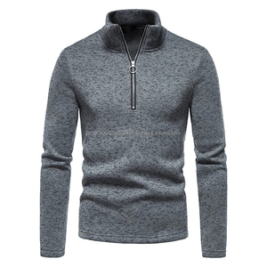 Le plus récent quart Zip pull Golf sweat hommes 14 Zip polaire sweats à capuche col montant pull pull blanc veste en gros - Product Image 1