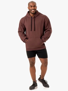 Sweat-shirts à capuche jaunes en gros pour hommes, sweat-shirts de haute qualité en coton mélangé, couleur unie, sweat-shirts vierges avec logo personnalisé - Product Image 6