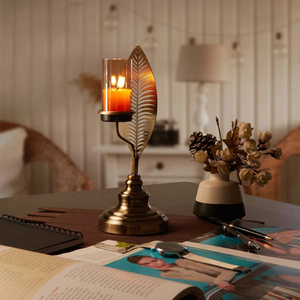 Brass Candle Stand <b>Lantern</b> Traditional Decorative Candle Holder Perfect for Christmas and Festive Holiday <b>Settings</b> - Product Image 1