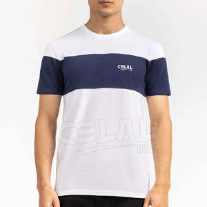 Camiseta de verano de diseño profesional para hombre, logotipo personalizado en tejido de punto de poliéster/algodón - Product Image 1