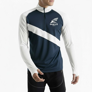 T-shirt de compression pour homme en spandex imprimé par sublimation, à séchage rapide, manches longues, sous-vêtement de sport, couche de base pour la course à pied, protection contre les éruptions cutanées - Product Image 4