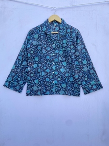 ชุดนอนลำลองผ้าฝ้ายระบายอากาศลายดอกไม้ทำมือทรงเข้ารูปคอวีสำหรับฤดูร้อนสไตล์อินเดีย เหมาะสำหรับใส่ไปงานกลางคืนหรือพักผ่อน - Product Image 5