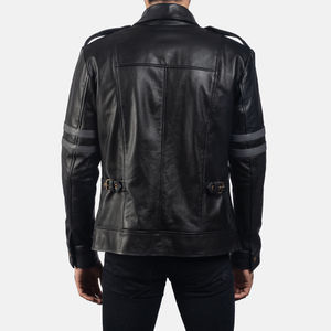 Veste en cuir de vache véritable vieilli de style vintage pour homme de qualité supérieure, veste en cuir PU, veste bomber, veste de baseball pour homme, fermeture éclair - Product Image 4