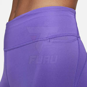 Leggings de yoga et de gym pour femmes avec logo personnalisé |   Collants de sport respirants antibactériens sans couture en spandex/polyester - Product Image 5
