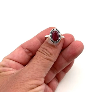 ทำด้วยมือ925สเตอริงเงินสไตล์ Boho กับพลอยทับทิมเครื่องประดับแนวโน้มสำหรับผู้หญิงของขวัญปาร์ตี้สำหรับผู้หญิงสำหรับเธอ - Product Image 1