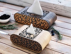 La última caja de servilletas, decoración de lujo duradera hecha a mano para mesa de oficina moderna, exhibición de eventos de boda, cajas de madera personalizables - Product Image 1