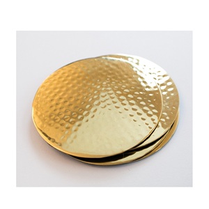 Sous-verres en cuivre pour table, fabrication indienne, qualité supérieure, design marteaux, sous-verres en laiton, taille personnalisée et vente - Product Image 2
