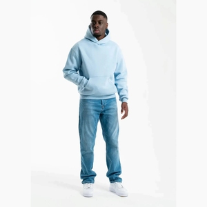 Sweat à capuche personnalisé unisexe avec fermeture éclair pour hommes 500GSM coton éponge français surdimensionné pour sweats à capuche vierges brodés avec impression bouffante - Product Image 4