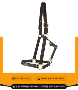 Meilleure qualité licou en cuir de cheval indien prix de gros licou triple couture fournisseur pliant - Product Image 6