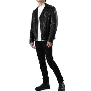 Chaqueta de Cuero Personalizada de Alta Calidad 2023, Talla Grande, Impermeable, Transpirable, Diseño de Moda Urbana de Lujo para Motocicleta, Unisex - Product Image 6