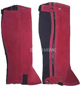 Cuero de gamuza de alta calidad Half Riding Chaps Estilo inglés para hombres Disponible Diferentes tamaños Colores Cremallera pesada Caballo esencial - Product Image 4
