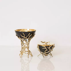 Quemador de incienso con forma redonda, Color dorado, diseño de flores, cuencos de Chocolate, servidor, quemador de incienso, bandeja, velas y fragancia para el hogar - Product Image 5