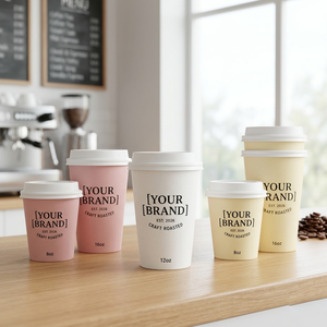 <span class=keywords><strong>Gobelet</strong></span> à café <span class=keywords><strong>en</strong></span> papier jetable à double paroi avec couvercle, personnalisé avec logo imprimé, <span class=keywords><strong>en</strong></span> <span class=keywords><strong>gros</strong></span>, pour emporter, 16 oz, 12 oz - Product Image 2