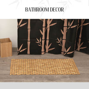 Tapis de bain DreamCraft en rayonne de bambou moderne, design uni et rayé pour le sol de la salle de bain, utilisation intérieure au Vietnam - Product Image 6