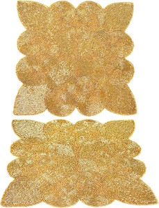 Handmade Embroidery Eco-Friendly Luxury Mother Pearl Shell Beaded Table Placemat Customizable Thin Table <b>Mats</b> - Product Image 4