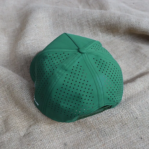 VN Manufacturer's Customized <b>Golf</b> <b>Hat</b> 5 Panels Laser Cut Holes Rubber PVC Patch Logo Waterproof Curved Brim-a Baseball Cap - Product Image 6