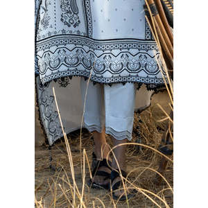 Conjunto de Traje de 3 Piezas Bordado para Mujer con Dupatta de Algodón Bordado PM-62051 - Product Image 4