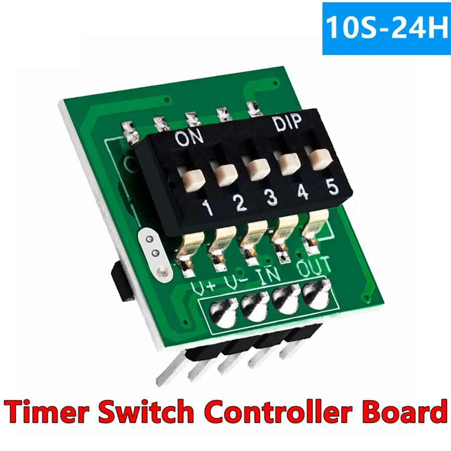 Timer Switch Controller Board 10S-24H Ajustável Delay Módulo de Relé Para Delay Switch/Timer/Timing Lamp