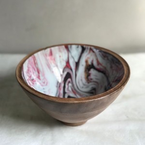 ชามไม้เนื้อแข็งแบบกำหนดเอง,ชามไม้มะม่วงเคลือบแข็งพร้อมช้อนสำหรับชามผลไม้พร้อมชุดเซิร์ฟเวอร์ - Product Image 6