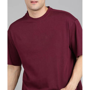 High Quality Heavy Weight Oversize Plus Size <b>Men</b> Knitted Eco-Friendly Breathable T <b>Shirts</b> Custom Organic Cotton Unisex Tee <b>Shirt</b> - Product Image 4