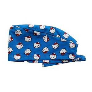 หมวกผ่าตัดผ้าคอตตอนพร้อมหางม้าหมวกขัดผิวซับในผ้าซาตินสำหรับแพทย์พยาบาลหมวกทางการแพทย์ปรับขนาดได้ - Product Image 1