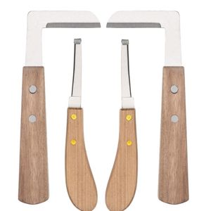 DEBONAIRII Sustainable Reusable Stainless Steel Veterinary Surgical Hoof <b>Knives</b> Syringes Set Wooden Handle for Dogs Made - Product Image 1