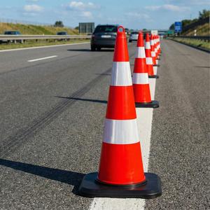PVC Reflective <b>Roadway</b> <b>Safety</b> Cone 90 cm Double Reflective Barrier with Weight - Product Image 3