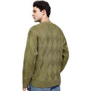 Suéter de Punto Personalizado con Logotipo para Hombre, Manga Larga, Cuello Redondo, Diseño Sólido, Ropa de Invierno - Product Image 6