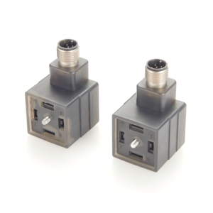 Conector de válvula solenoide DIN 43650 Form A Adaptador <span class=keywords><strong>M8</strong></span> M12 compatible con Lumberg Hirschmann VAD 1A-1-3-M12-5 VAD 3C-4-A-M12-5 - Product Image 1