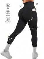 Leggings de Yoga Sin Costuras Personalizados para Mujer, de Cintura Alta, Efecto Push-Up, para Gimnasio y Fitness, Control de Abdomen, Leggings Deportivos al por Mayor con Bolsillo