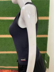 2023 camisetas cortas informales de moda con cuello redondo para mujer, camisetas sin mangas de punto de alta calidad, venta al por mayor - Product Image 6