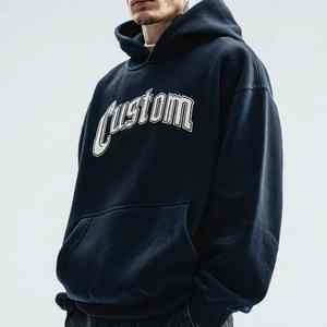Sudadera con capucha personalizada para hombre 2025, ropa de calle con hombros caídos, Jersey de algodón 100% de peso pesado, patrón sólido, técnicas teñidas lisas de otoño - Product Image 5