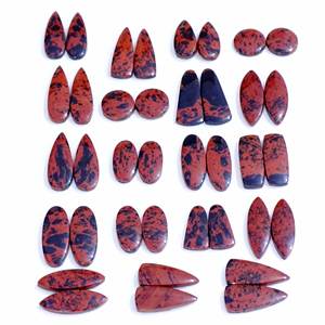 Direct Factory Supply Mahogany <b>Obsidian</b> Quartz Cabochon Natural Loose Pair Gemstones for Jewelry Making on Sale! - Product Image 2