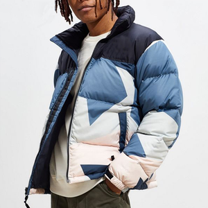 Veste bouffante en toile à capuche pour hommes à la mode mode matelassée légère chaude pour la randonnée Camping et hiver Streetwear Logo avant - Product Image 4