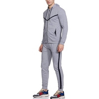 Conjunto Deportivo de Dos Piezas para Hombre, Sudadera con Capucha Ligera de Forro Polar Técnico para Gimnasio y Fitness, Tallas Grandes, Diseño Personalizado