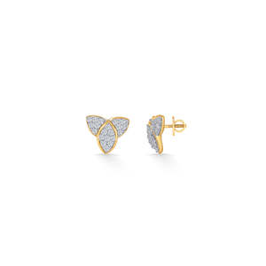 Treleaf Spark <b>Gold</b>-Plated Zircon <b>Number</b> Stud Earrings for Party Wedding Engagement & Gift - Product Image 4