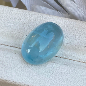 Increíble PIEDRA DE cabujones de forma ovalada de Aguamarina de Color superior Natural con buen brillo, piedras preciosas sueltas para hacer joyas de 13,69 quilates - Product Image 1