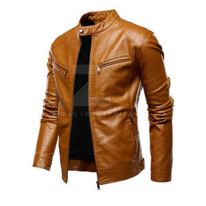 Chaquetas de moto de cuero para hombre de talla grande de invierno transpirables de alta calidad con contraste de color y diseño único - Product Image 3