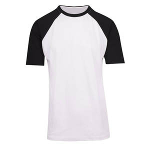 Camiseta de manga raglán de béisbol de color liso suave camiseta personalizada de dos tonos para hombres - Product Image 3