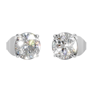 Boucles d'oreilles clous en moissanite de 1,5 carat, plaquées or 14Kt 18Kt, pour les anniversaires, les fiançailles, les fêtes, les mariages, cadeau parfait, IGI - Product Image 1