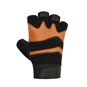 Half Finger PU Leather Unisex Breathable <b>Weight</b> Lifting Gloves for Gym Training Comfortable Workout Wholesale Pakistan - Product Image 5