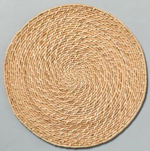 แผ่นรองจานหวายสานแผ่นรองจานหวายแผ่นรองจานหวายทรงกลม - Product Image 1